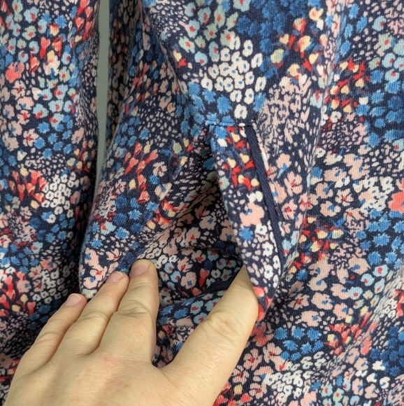 Joules Fairdale pink blue ditsy floral 1/3 zip pullover sweatshirt 6 - Picture 3 of 10